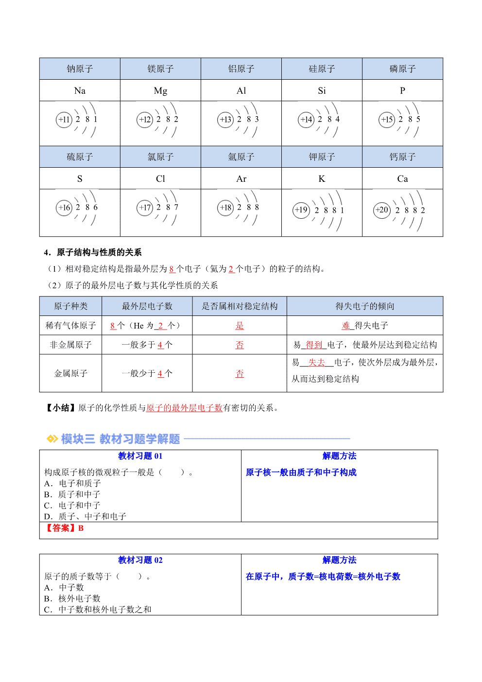 2026年九年级化学提升精品讲义第10讲原子的构成与原子核外电子排布解析版