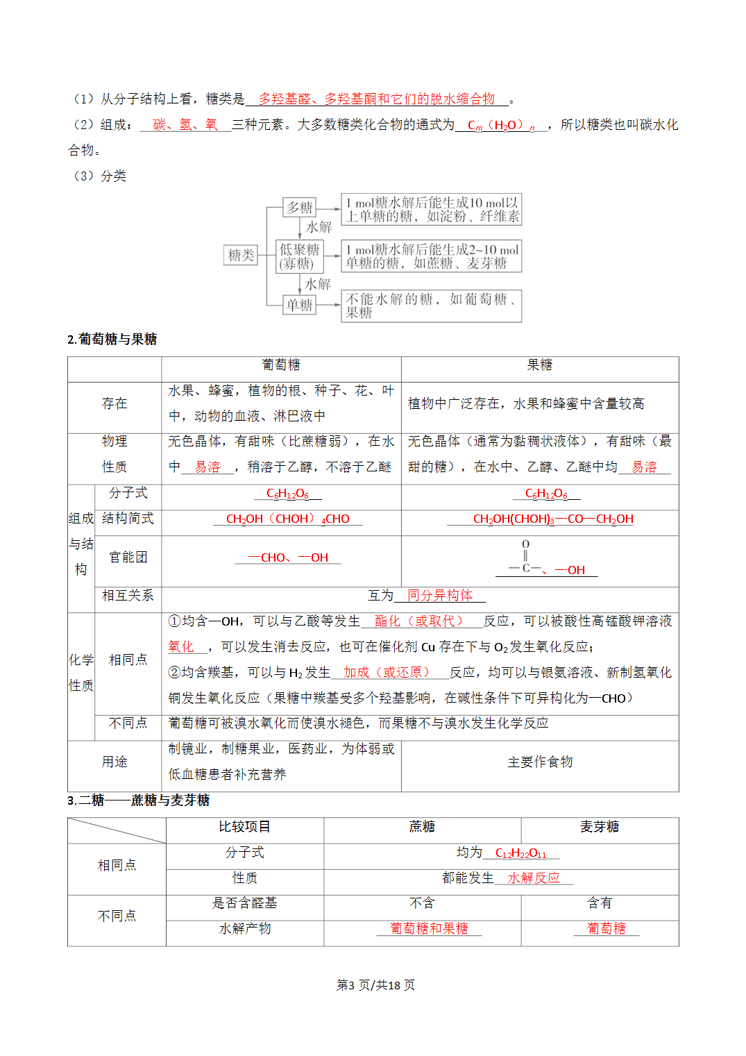 [学案]2027年高考化学一轮复习知识清单全国通用版专题04生物大分子、合成高分子（解析版）