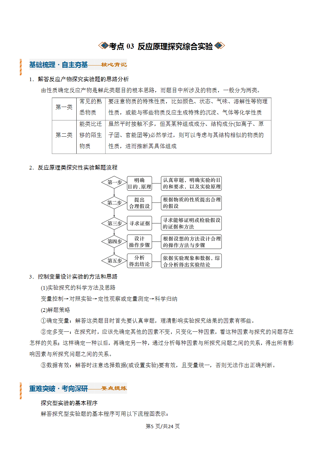 [学案]2027年高考化学一轮复习知识清单全国通用版专题04综合实验题型探究（解析版）