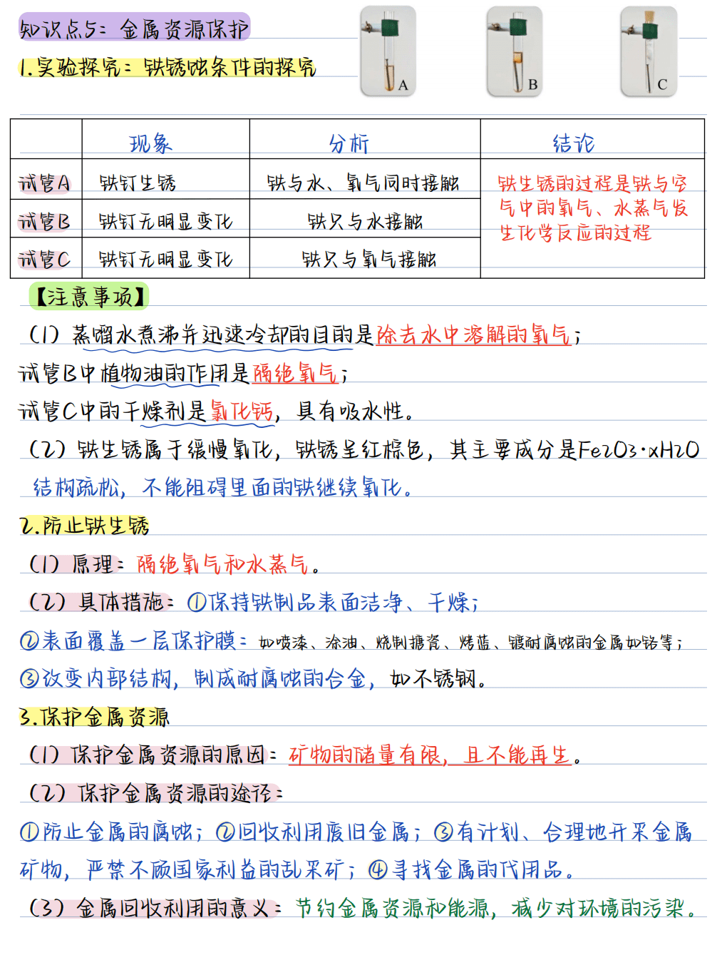 【精品学案】人教版九年级化学下要点汇总2026版《核心笔记》9年级下册