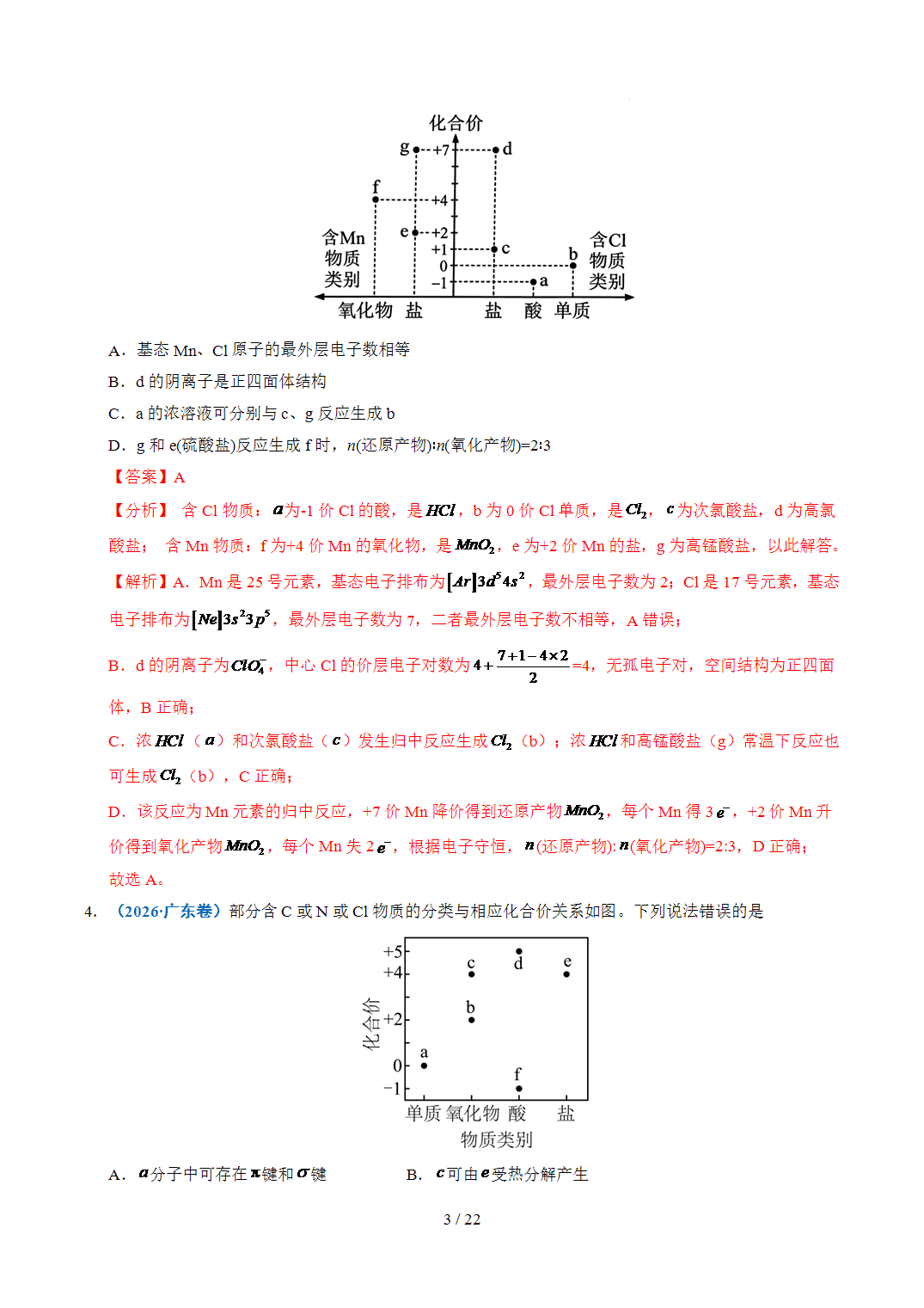 2022年~2026年五年高考化学真题分类汇编专题07无机物的转化原卷版+解析版