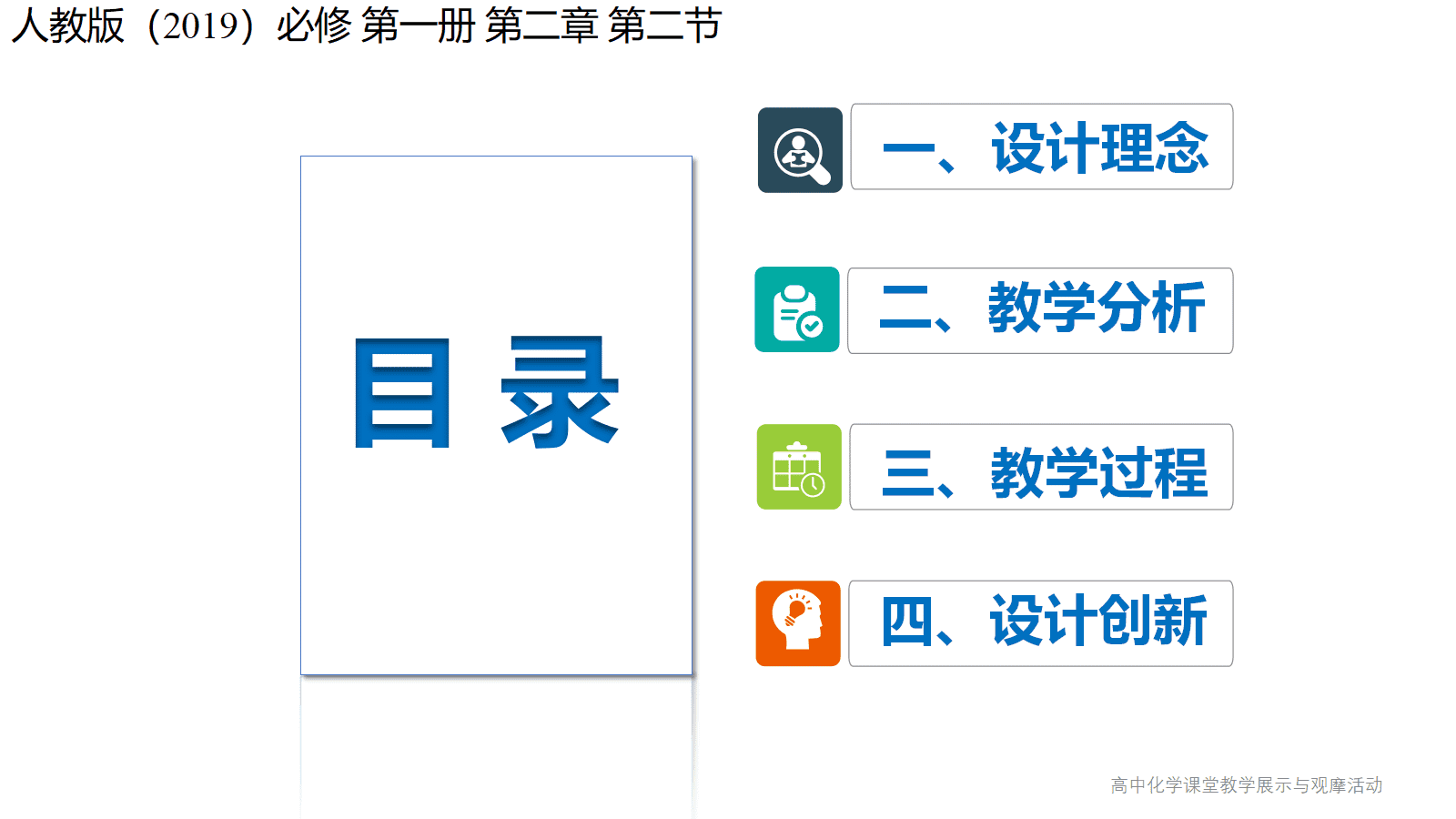 全国高中化学课堂展示与观摩活动课题《伴着科学历程认知化学物质—氯及其化合物的单元整体教学》