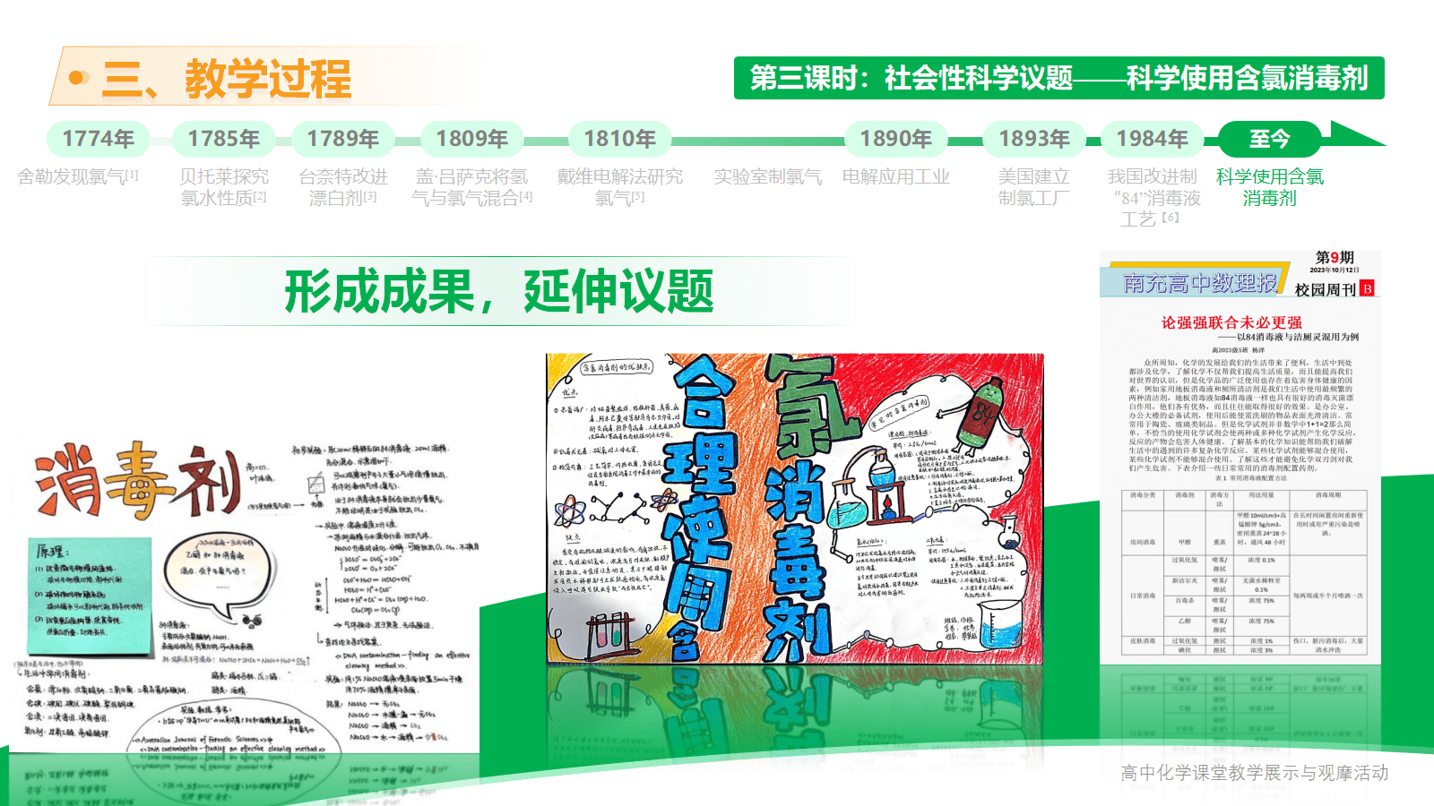 全国高中化学课堂展示与观摩活动课题《伴着科学历程认知化学物质—氯及其化合物的单元整体教学》