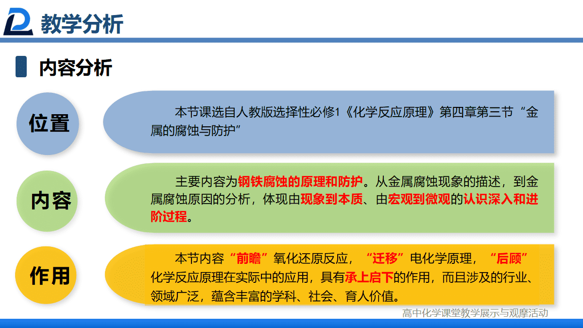 全国优质课竞赛《指向深度学习的学科实践-腐蚀与防护视角下探究金属的前世今生与未来》