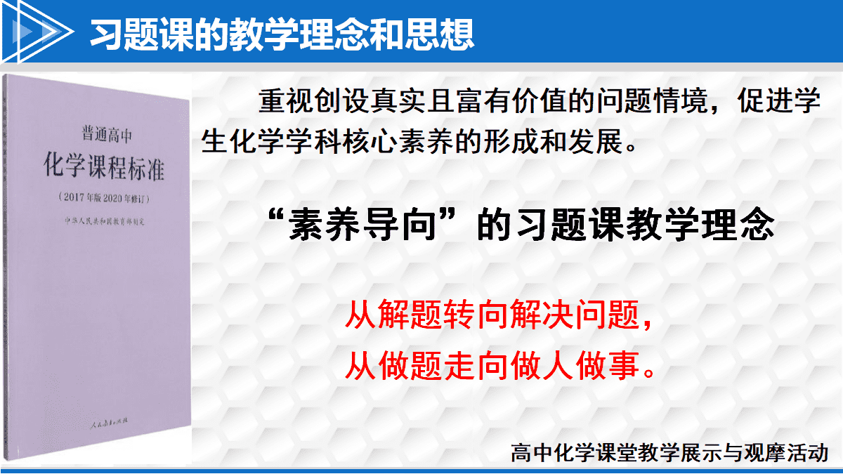 全国高中化学课堂展示与观摩活动课题《基于问题解决的主题式习题课—以物质结构与性质为例》