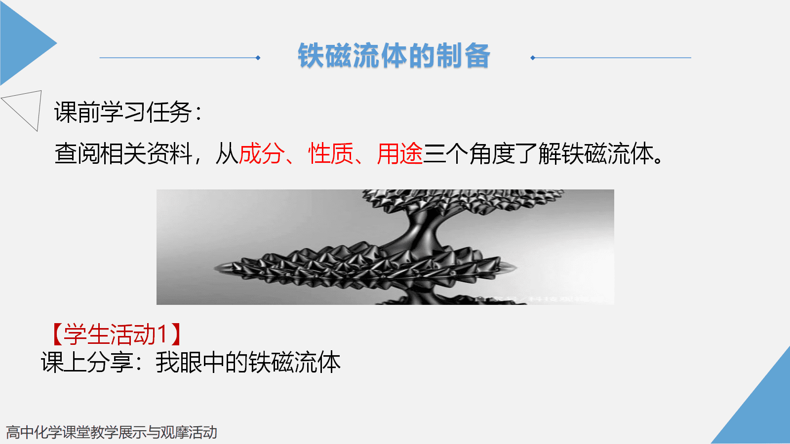 全国高中化学优质课竞赛《从红土到铁磁流体—铁及其化合物》 全国高中化学优质课竞赛《从红土到铁磁流体—铁及其化合物》