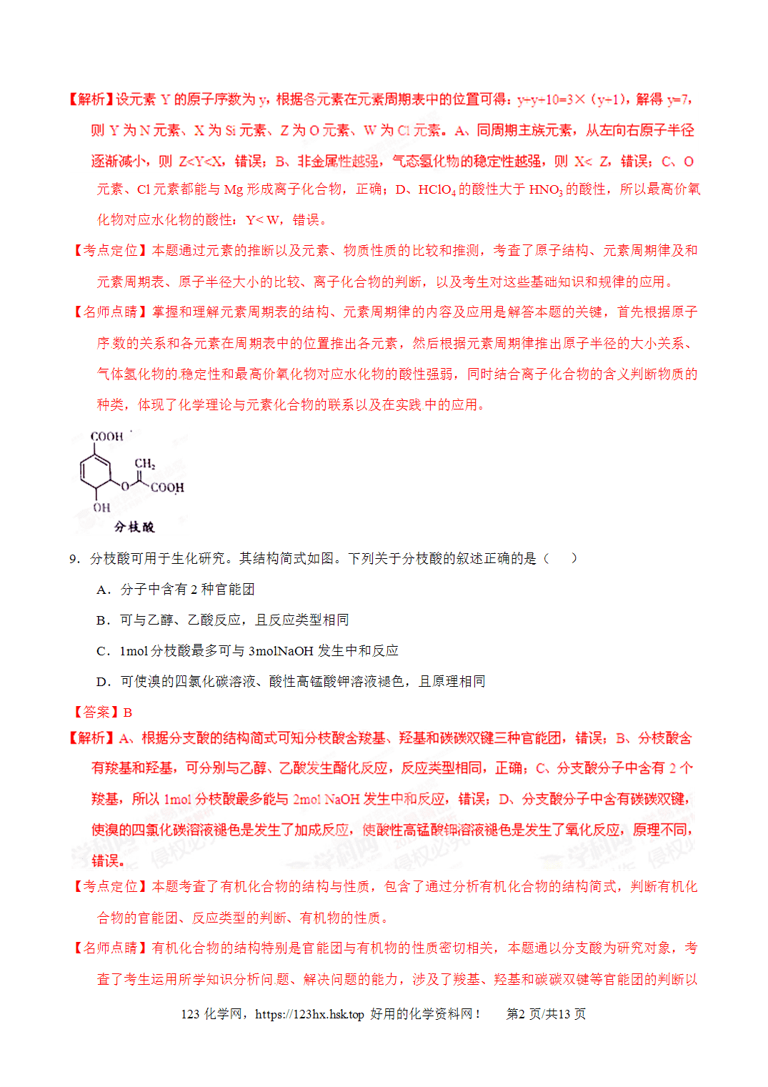 2015年高考化学试卷山东卷解析卷