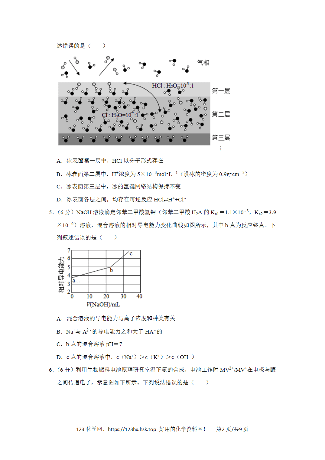 2019年高考化学试卷新课标Ⅰ卷湖北卷空白卷