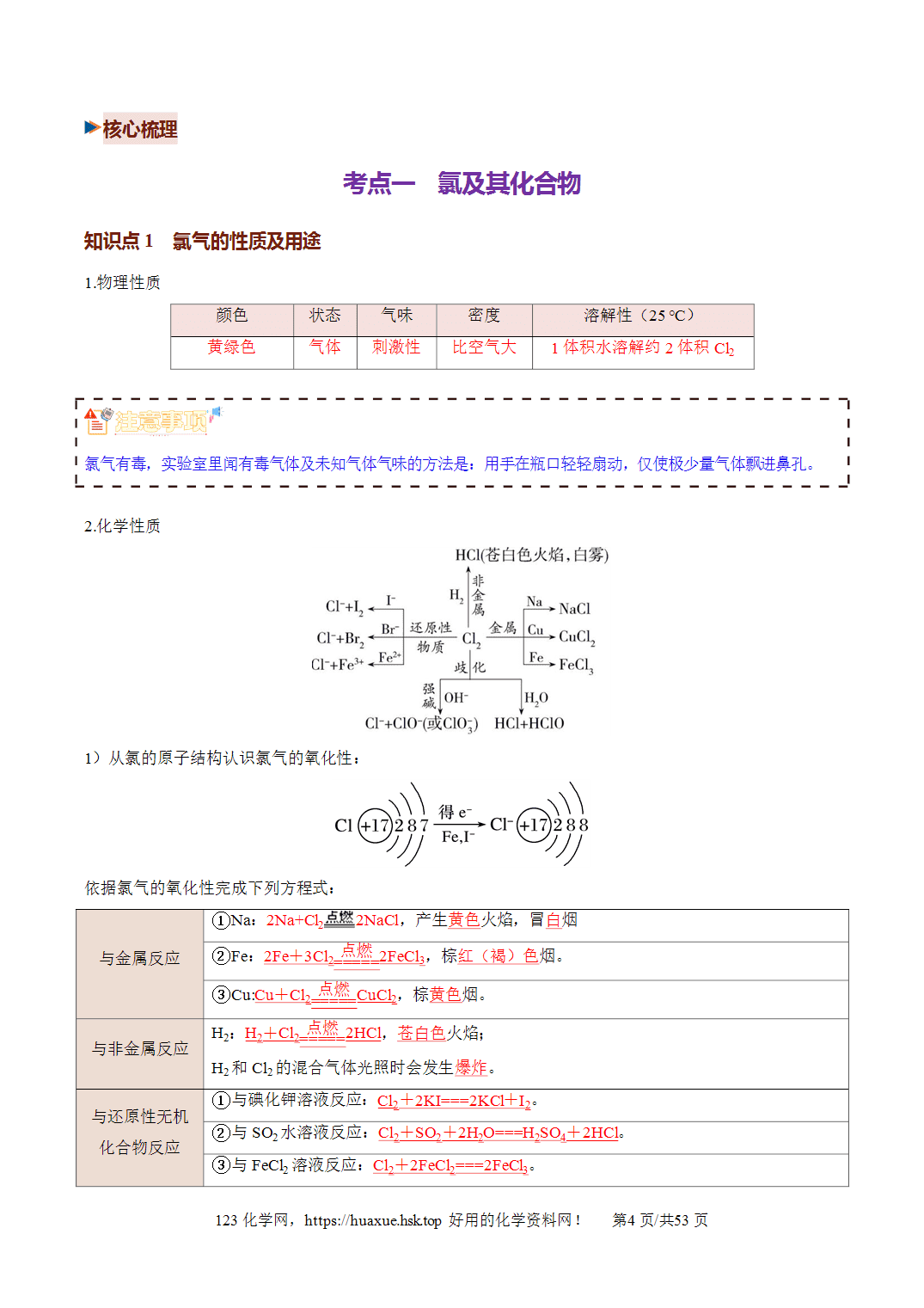 讲义+练习2027年高考化学一轮复习系列《氯及其重要化合物》全国通用版