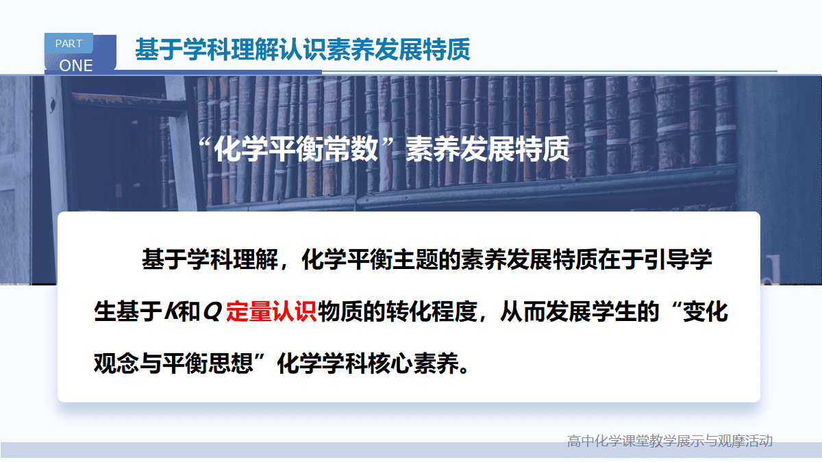 精品课件-全国高中化学说播课比赛《基于学科理解的“化学平衡常数”教学设计与实施》