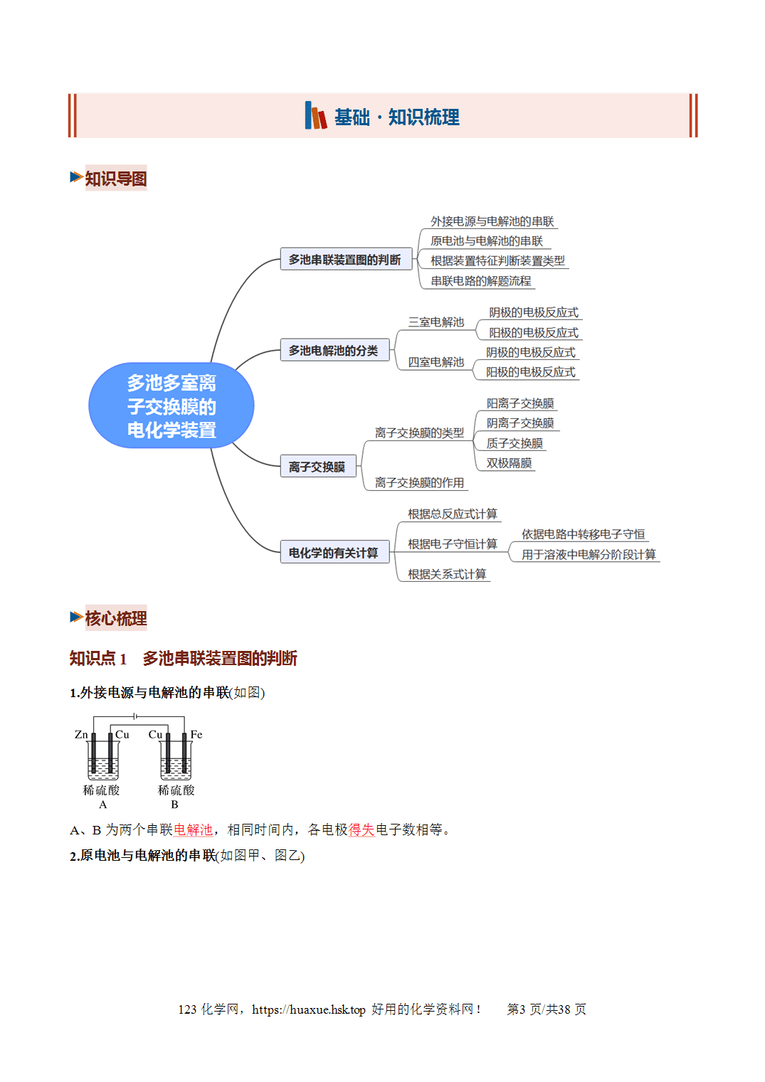 [讲义+练习]2027年高考化学一轮复习系列《化学反应与能量》微专题多池、多室、离子交换膜的电化学装置培优讲义解析版