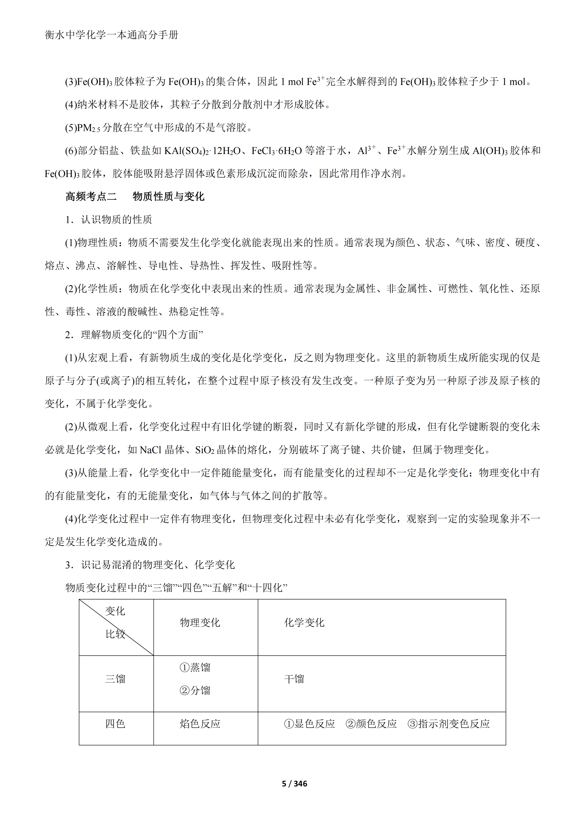 2026衡水中学内部辅导资料《衡水中学一本通》高考化学全面提升pdf版共364页