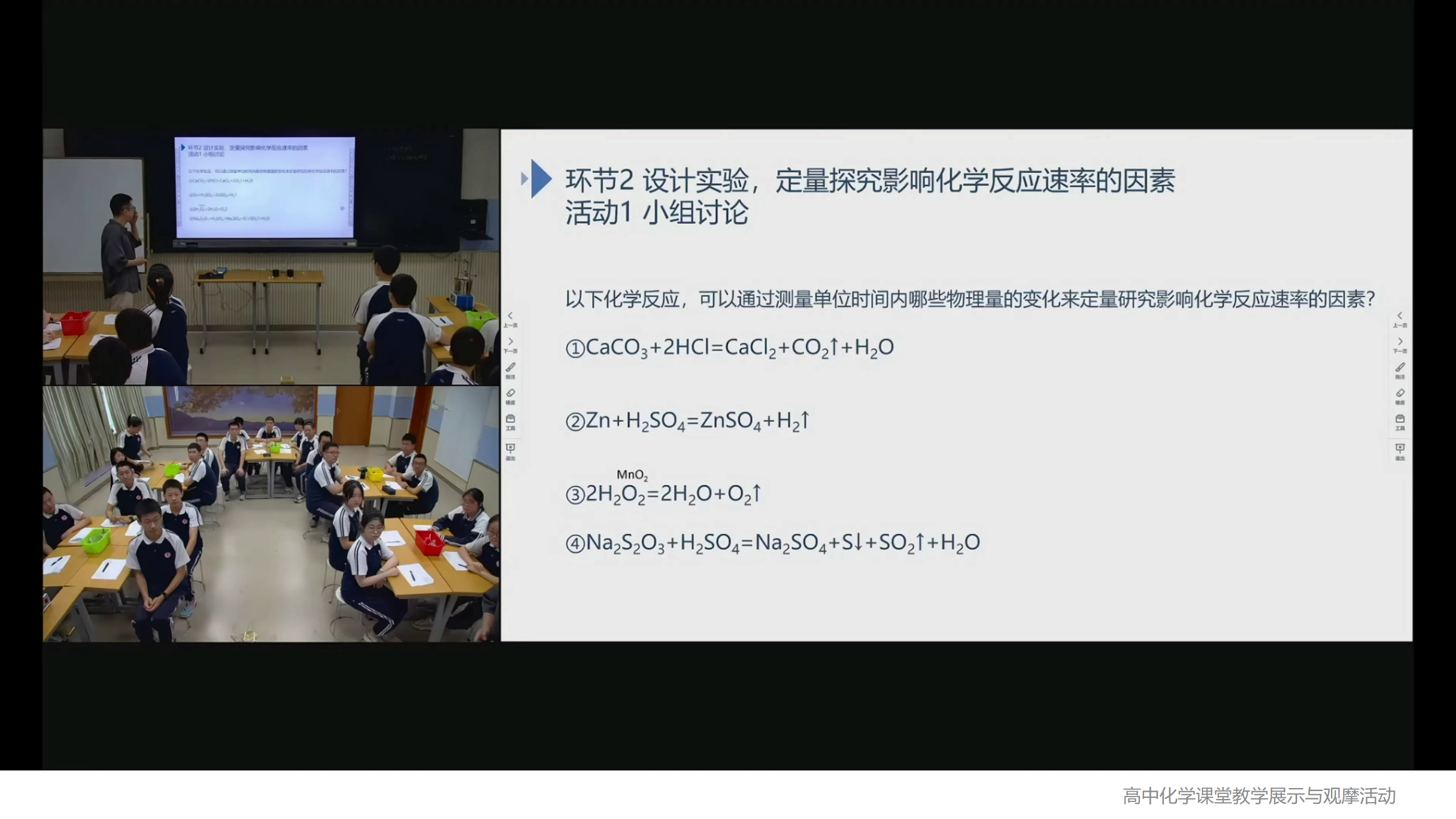 全国高中化学课堂展示与观摩活动《化学反应速率、空气中的炼金术、合成氨反应速率的研究》