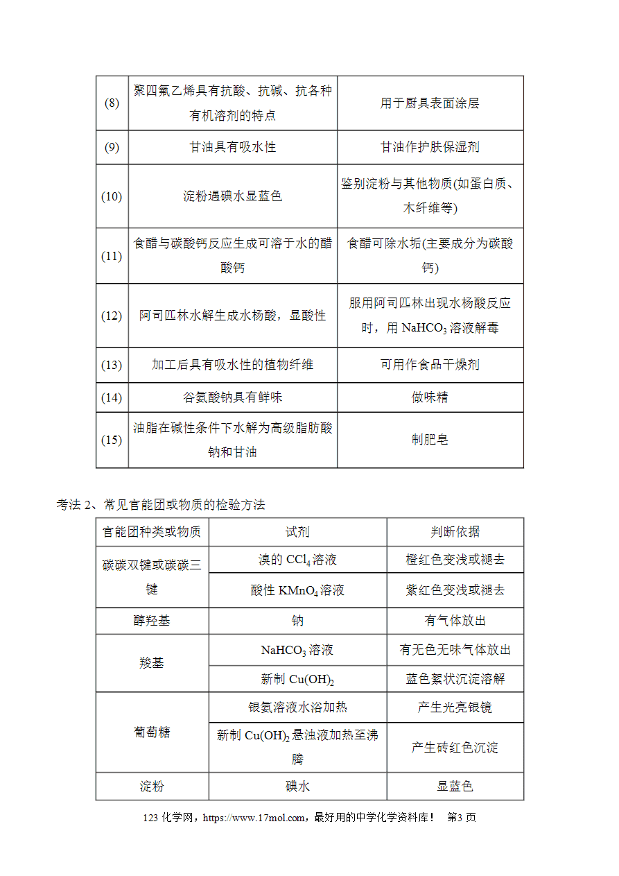 专题十二 有机化合物的结构与性质(讲义)——高考化学二轮复习讲练测合集-3 【讲义+练习+测试】专题十二《有机化合物的结构与性质》-2025年高考化学二轮复习化学讲练测