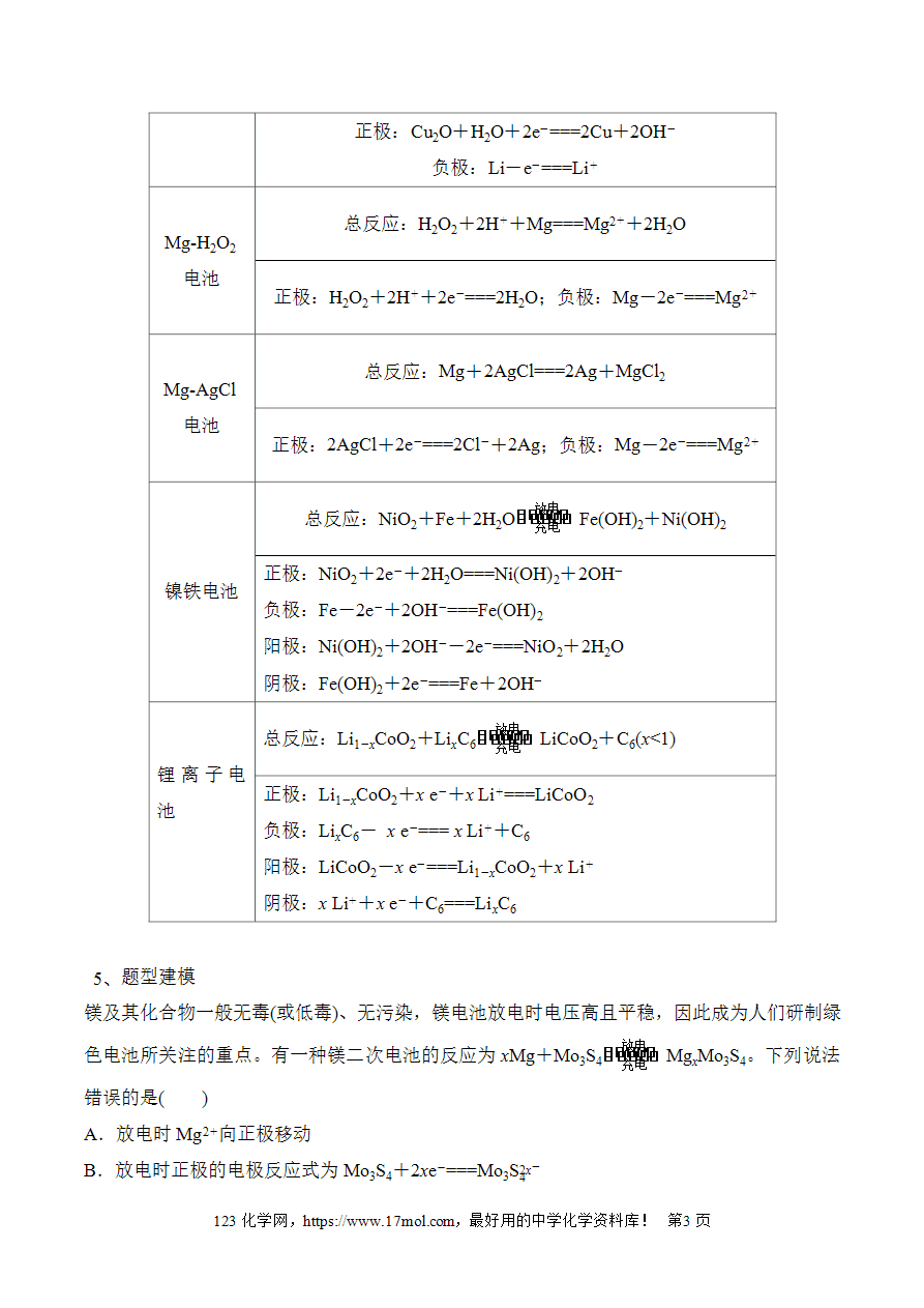 专题十一 电化学(讲义)——高考化学二轮复习讲练测合集-3