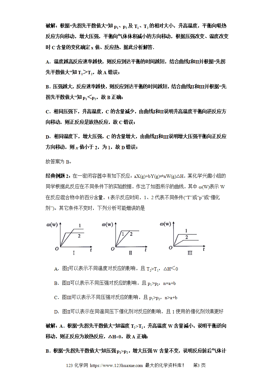 【练习】专题13 含量-时间-温度(压强)图及分析（图像11秒杀）-2025年高考化学选择压轴题图像专项突破秒杀技巧及专项练习解析版
