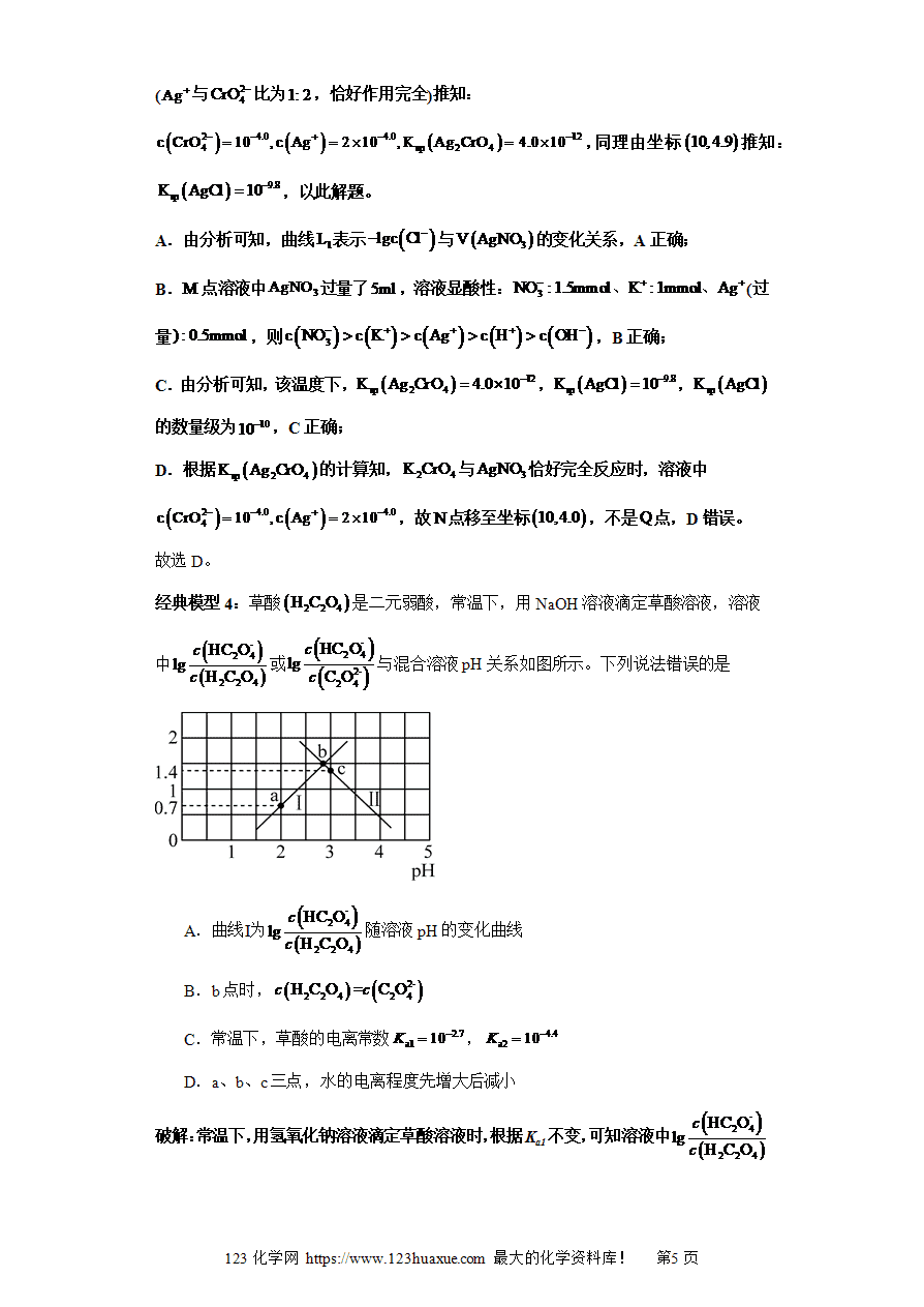 【练习】专题10 对数曲线图及分析（图像8秒杀）-2025年高考化学选择压轴题图像专项突破秒杀技巧及专项练习解析版
