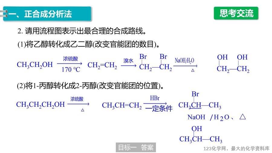 【优质课件】2025高中化学人教版选择性必修3《有机化学基础》第3章第5节第2课时《有机合成路线的设计与实施》