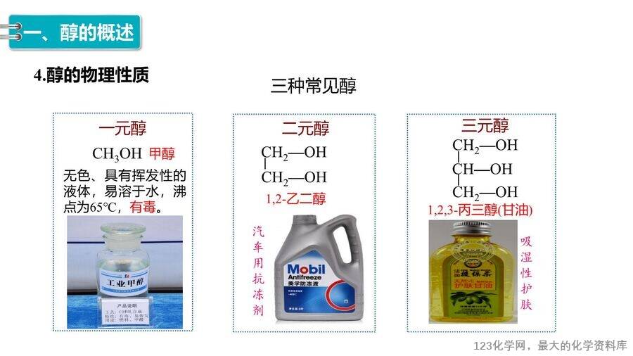 【优质课件】2025高中化学人教版选择性必修3《有机化学基础》第3章第2节第1课时《醇》
