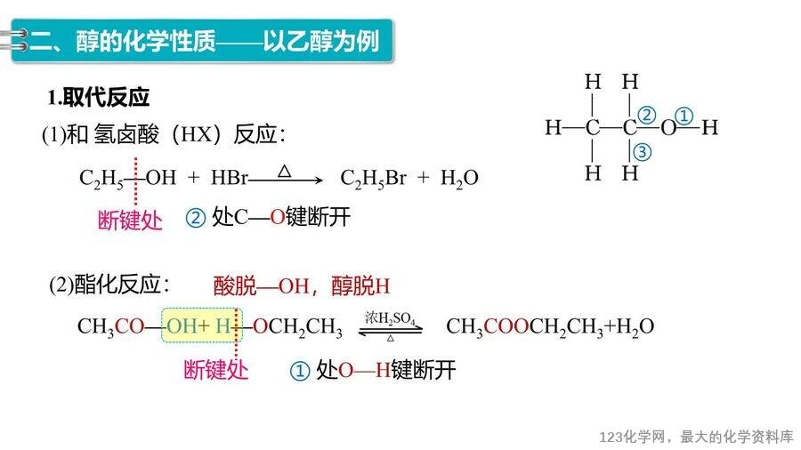 【优质课件】2025高中化学人教版选择性必修3《有机化学基础》第3章第2节第1课时《醇》