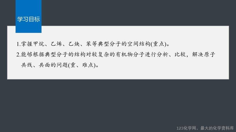 【优质课件】2025高中化学人教版选择性必修3《有机化学基础》第2章提升课2《有机物分子中原子共线、共面的判断》