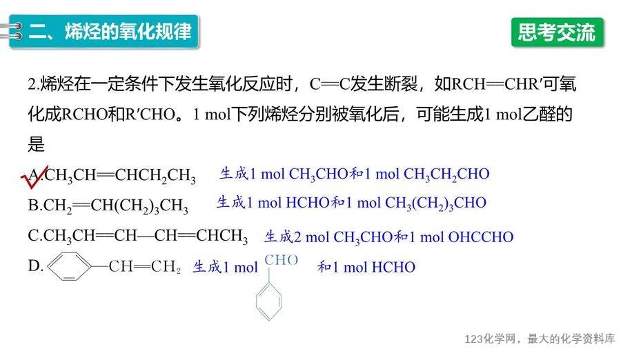 【优质课件】2025高中化学人教版选择性必修3《有机化学基础》第2章第2节第2课时《烯烃的加成、加聚及氧化规律》