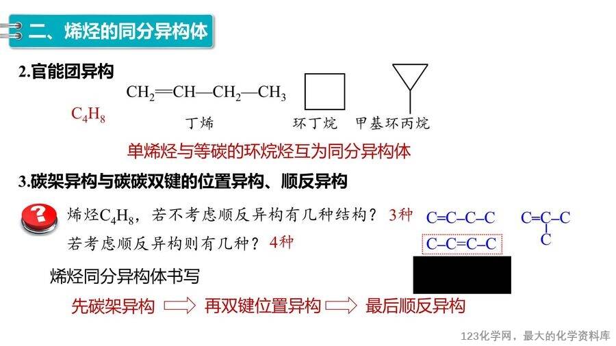 【优质课件】2025高中化学人教版选择性必修3《有机化学基础》第2章第2节第1课时《烯烃 》