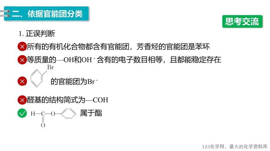 【优质课件】2025高中化学人教版选择性必修3《有机化学基础》第1章第1节第1课时《有机化合物的分类方法》