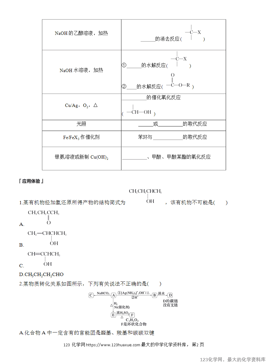 【学案】2025高中化学人教版选择性必修3《有机化学基础》第3章第5节提升课5《有机物的推断与合成路线解题突破》