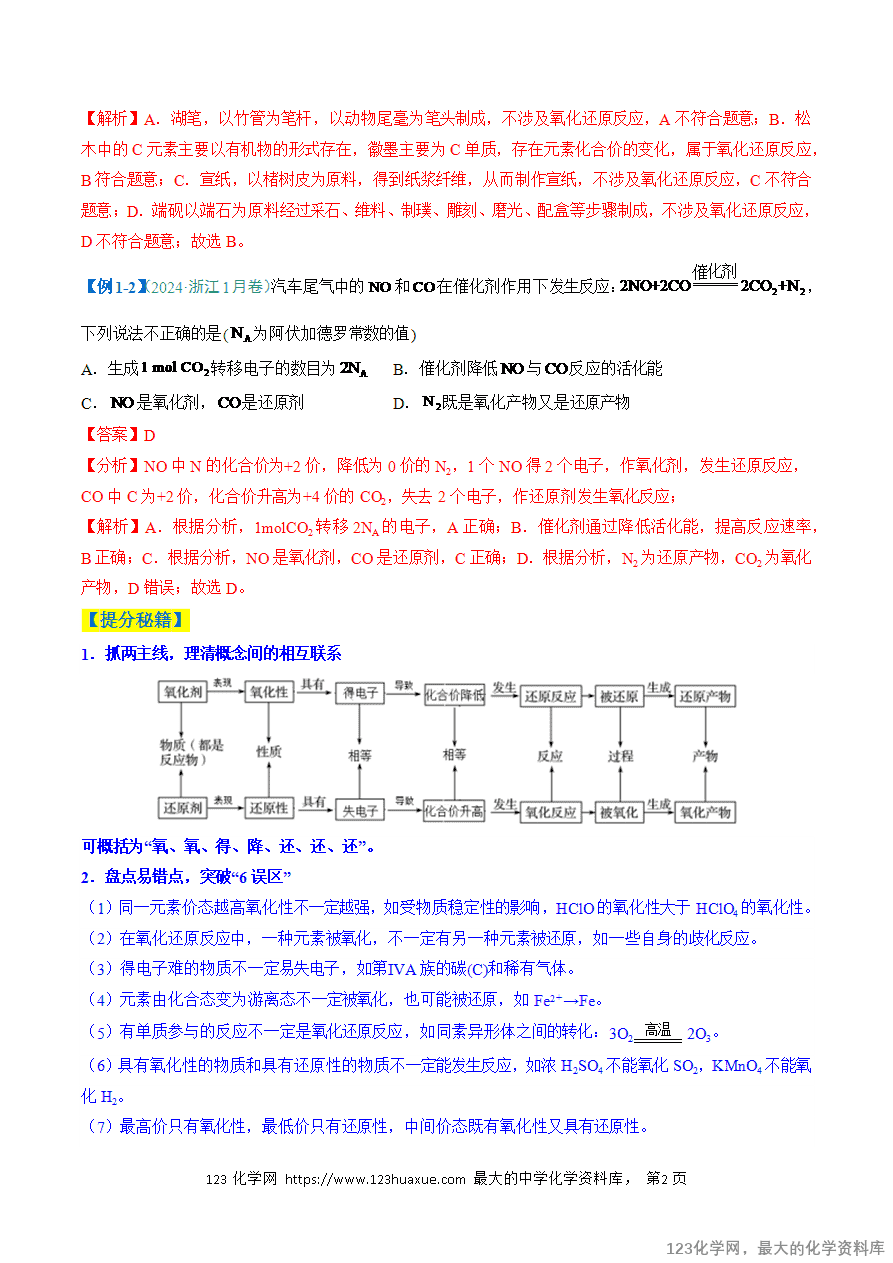 【练习】2025年高考化学二轮复习热点题型归纳与变式演练全国通用题型06 氧化还原反应解析版