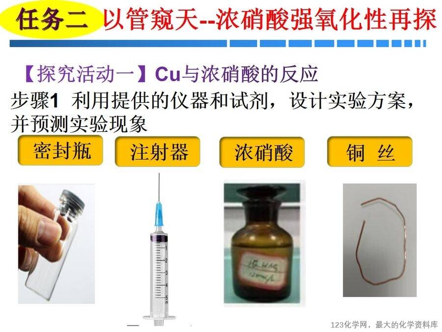 优质课课件-林宪菊-平阴县第一中学《以管窥天——再探浓硝酸的强氧化性》