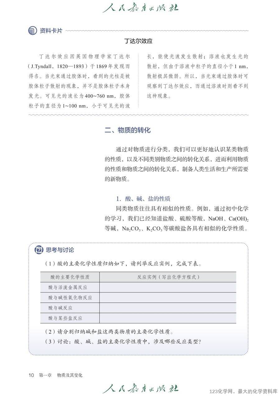 【电子教材】2025最新人教版普通高中教科书《化学必修第一册》全网最高清pdf版