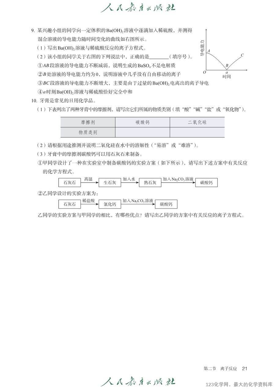 【电子教材】2025最新人教版普通高中教科书《化学必修第一册》全网最高清pdf版