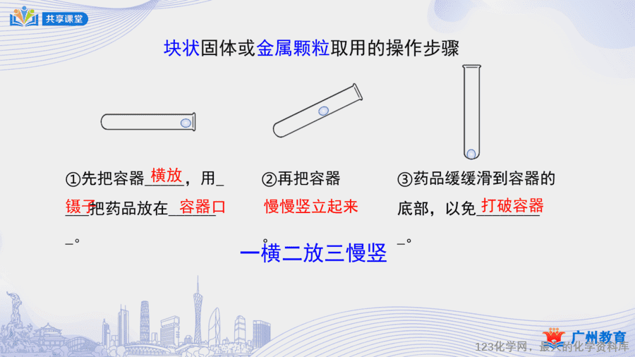 课时6_第一单元_课题3 第二课时 化学药品的取用-课件-10 【课件+教案】课时6_第一单元_课题3 第二课时《化学药品的取用》