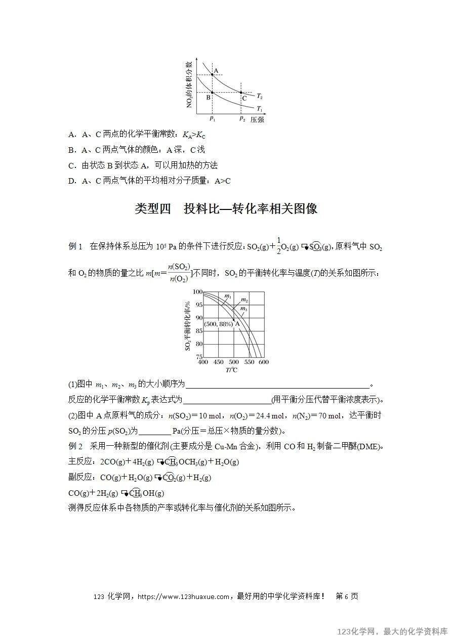 【导学案】2025高考化学一轮复习学案第50讲 常考化学反应速率和化学平衡图像的分析-6