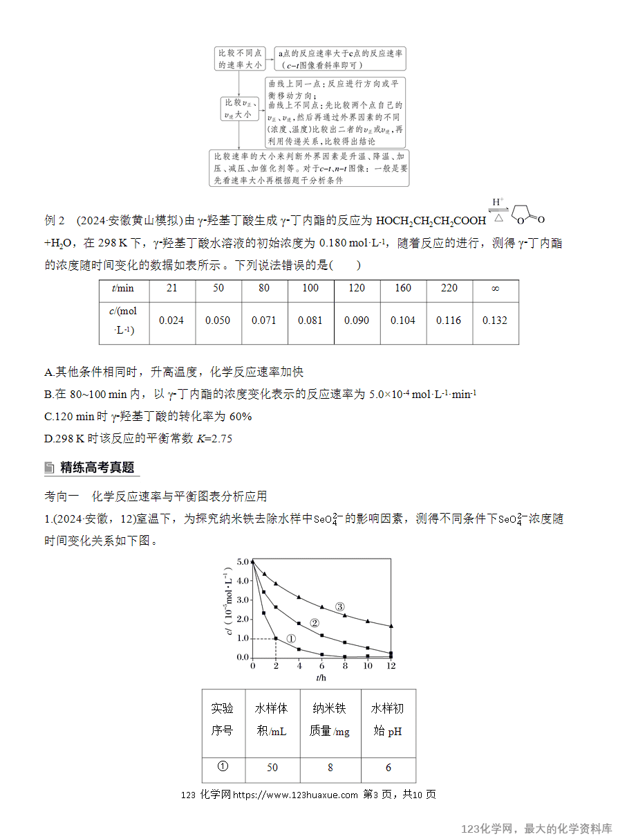 【学案】2025高考化学大二轮复习专题5选择题专攻3 化学反应速率与平衡图像、图表分析-3 【学案】2025高考化学大二轮复习专题5选择题专攻3《化学反应速率与平衡图像、图表分析》