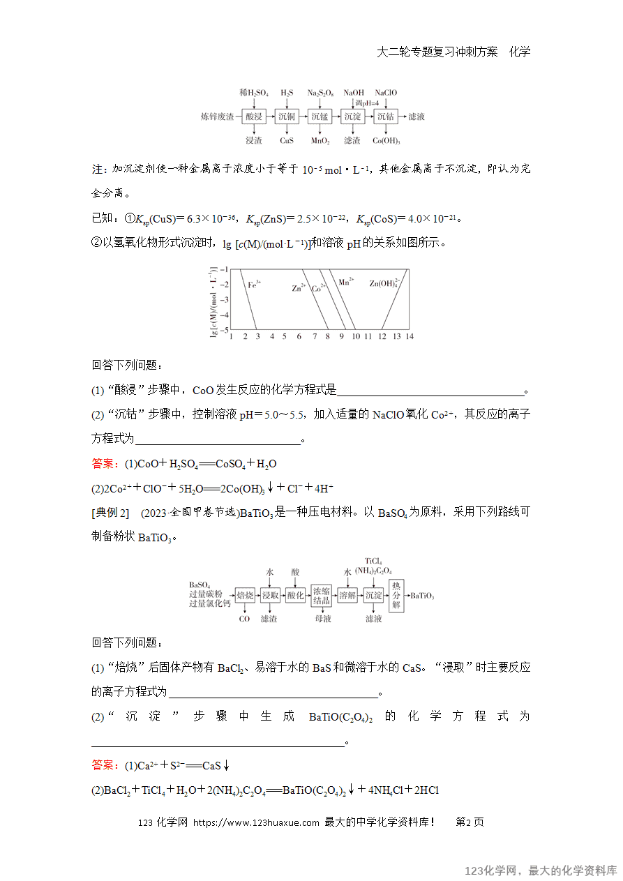 【学案】2025高考化学大二轮专题复习冲刺方案题型1抢分点1陌生化学(离子)方程式的书写