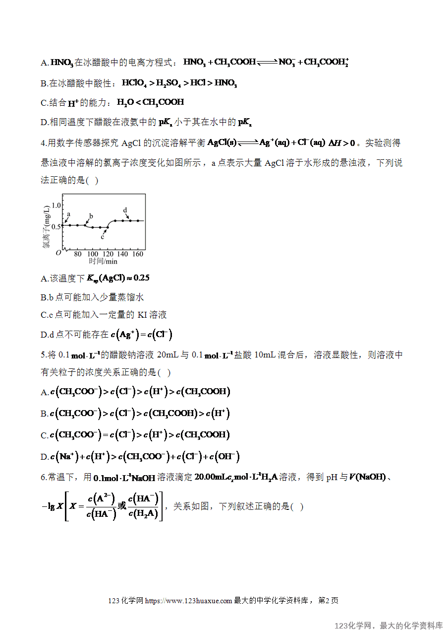 2025高考化学二轮复习讲练测-专题10 水溶液中的离子平衡(测试)word版含答案-2 【精品练习】2025高考化学二轮复习讲练测-专题10 水溶液中的离子平衡(测试)word版含答案