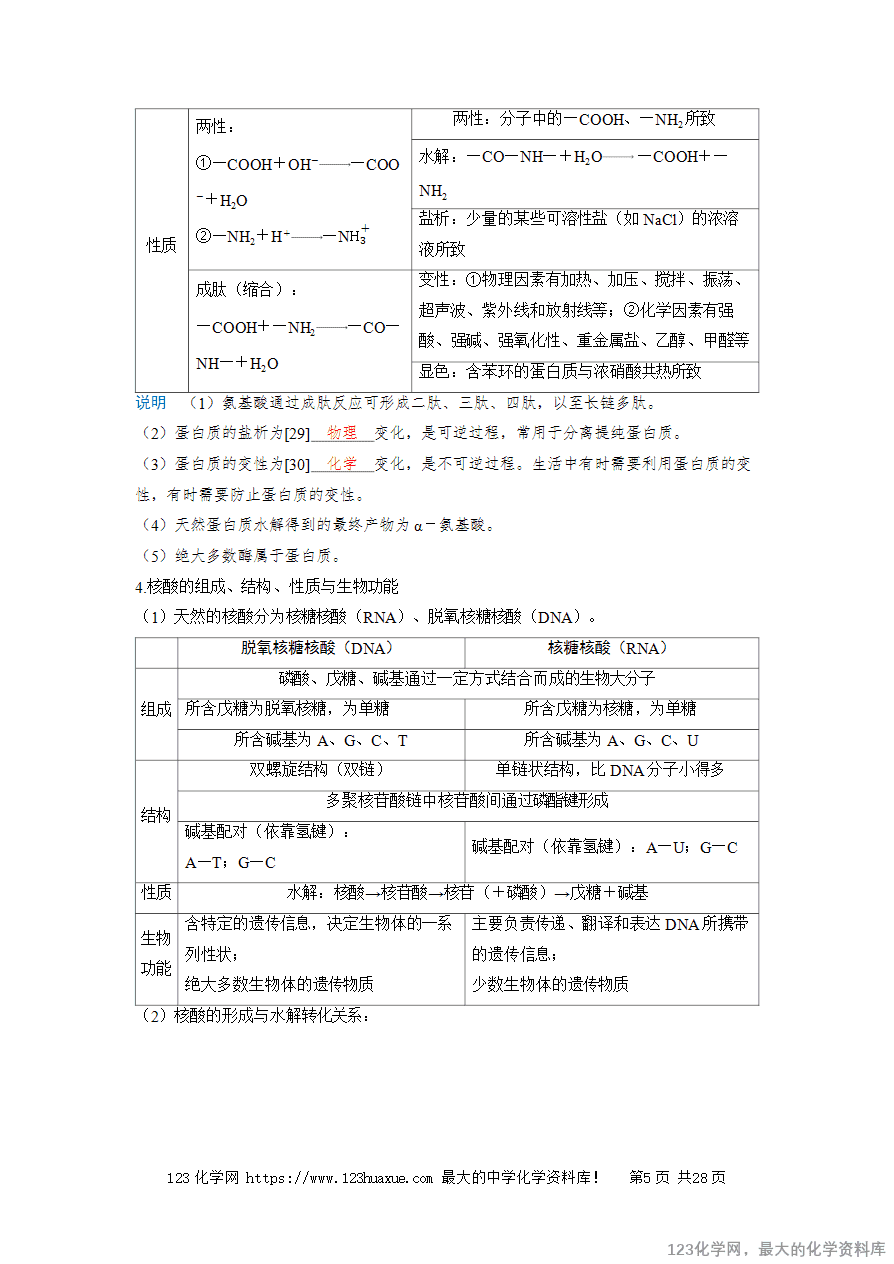 【精品学案】2025高考帮化学备考教学案第9章有机化学基础第6讲《生物大分子 合成高分子》word版含答案