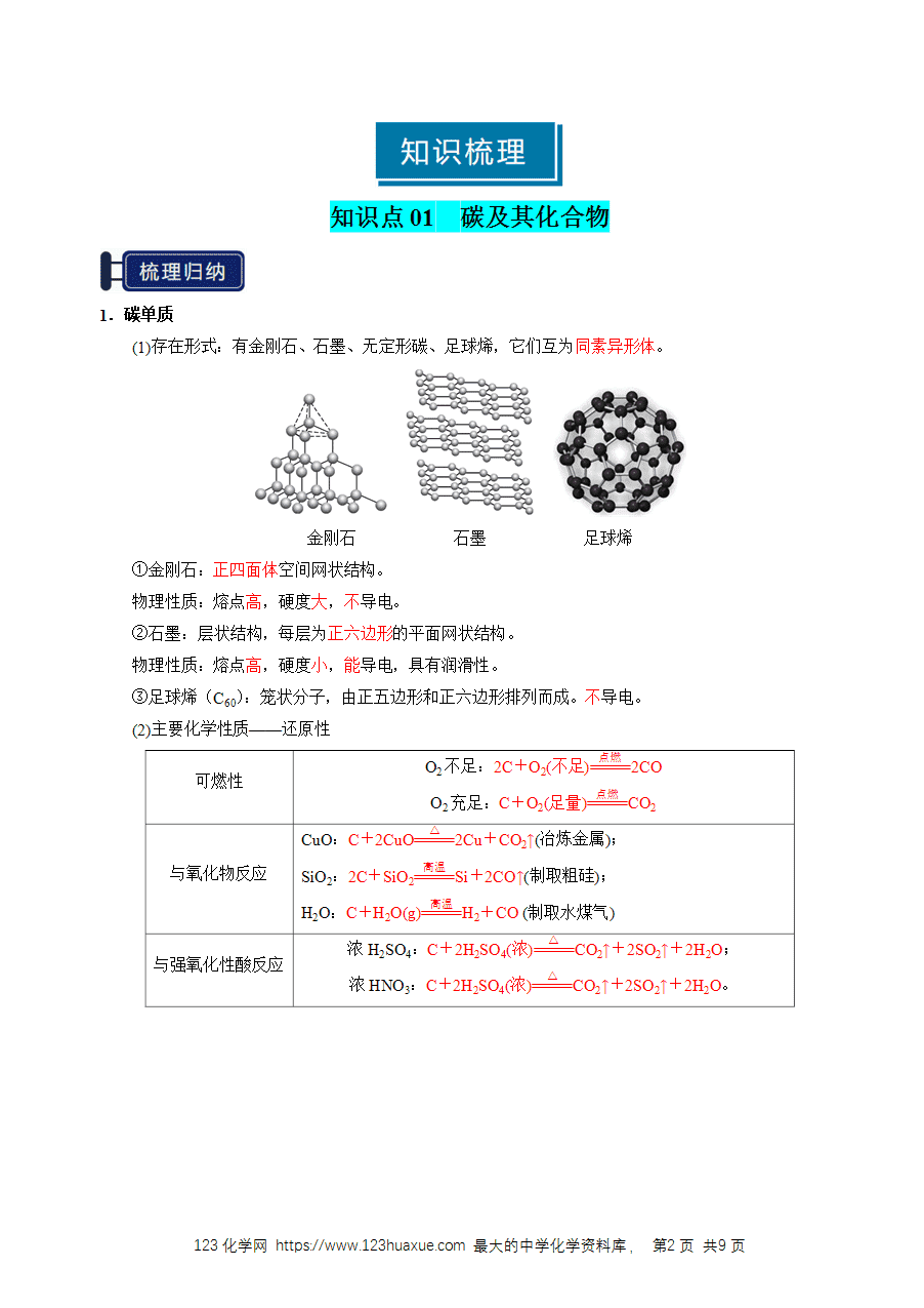 【精品学案】2026年高考化学一轮复习知识清单12 碳、硅及无机非金属材料(解析版)-2