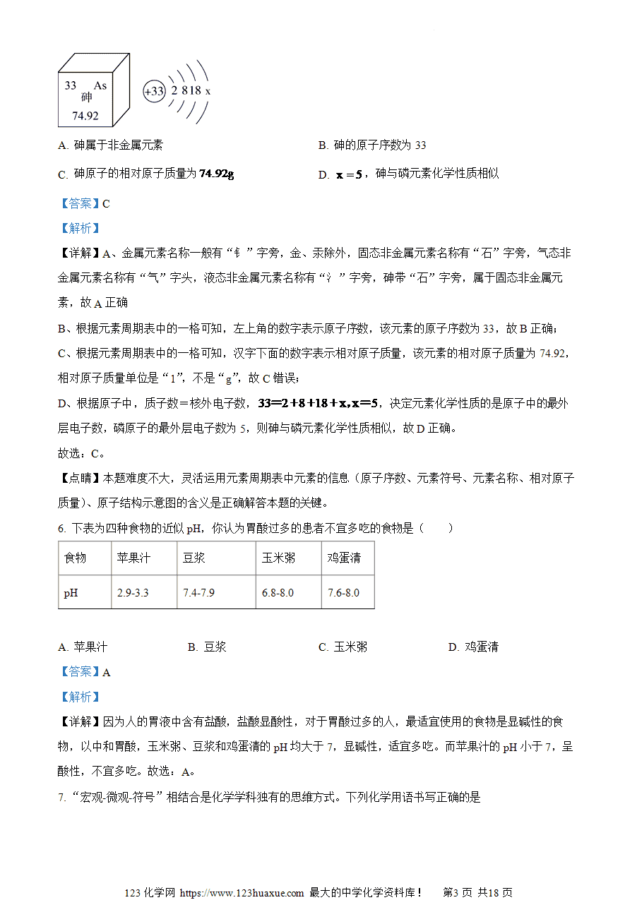 【试卷】2024年山东省枣庄市山亭区中考一模化学试题(解析版)-3