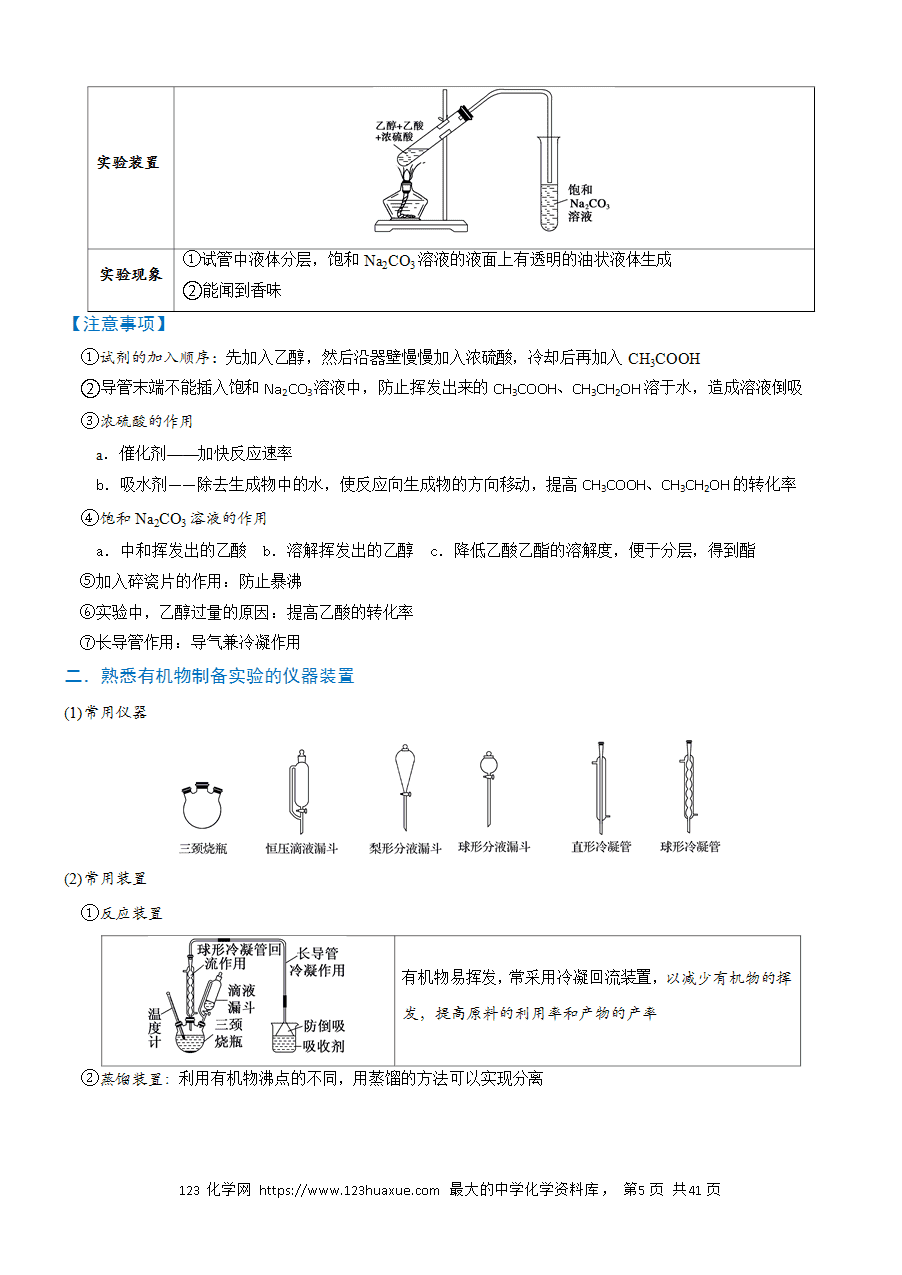【实验复习学案】备战2025年高考化学实验常考题型突破题型08有机物的制备（解析版）