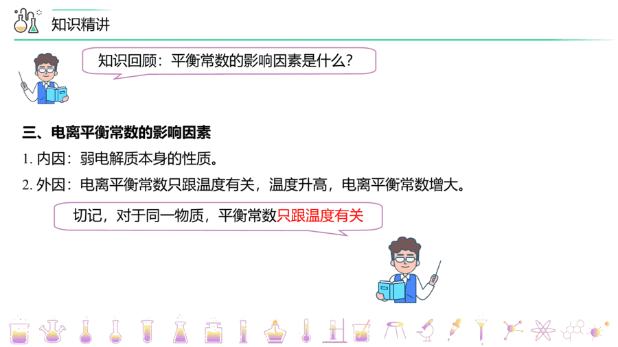 【教案+课件】高二化学人教版选择性必修1《化学反应原理》同步精品第16讲 电离平衡常数PPT课件-7
