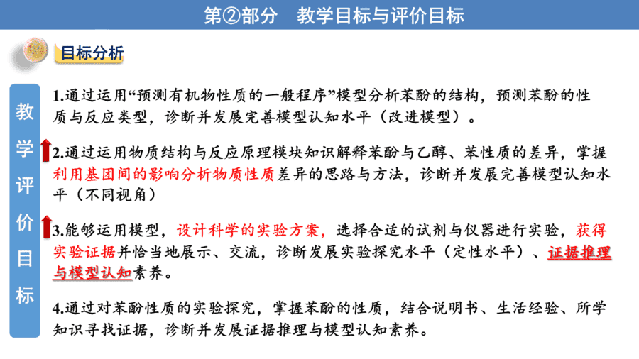 【说播课】高中化学说课比赛《苯酚——证据推理与模型认知导向的深度学习》山东省烟台第二中学刘燕