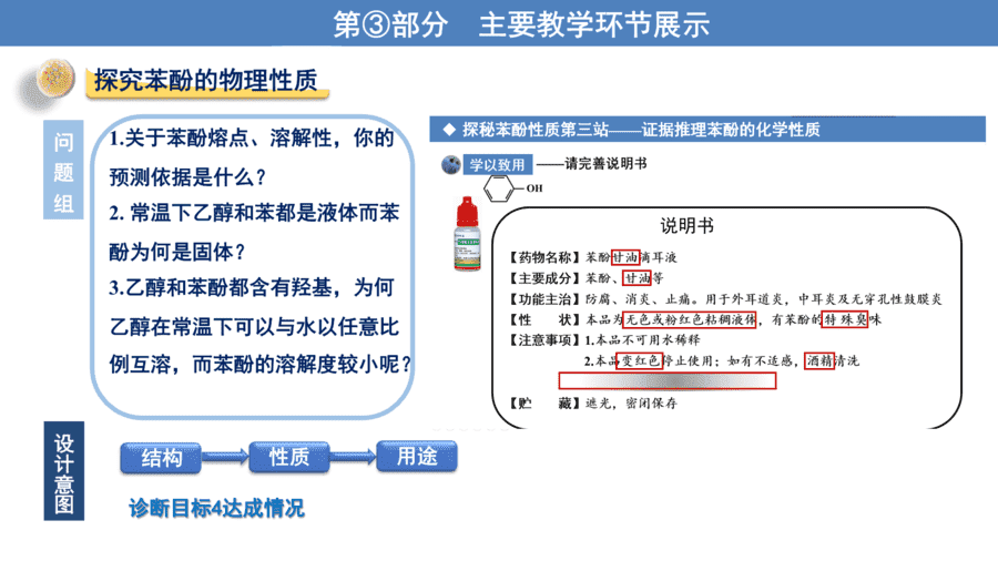 【说播课】高中化学说课比赛《苯酚——证据推理与模型认知导向的深度学习》山东省烟台第二中学刘燕