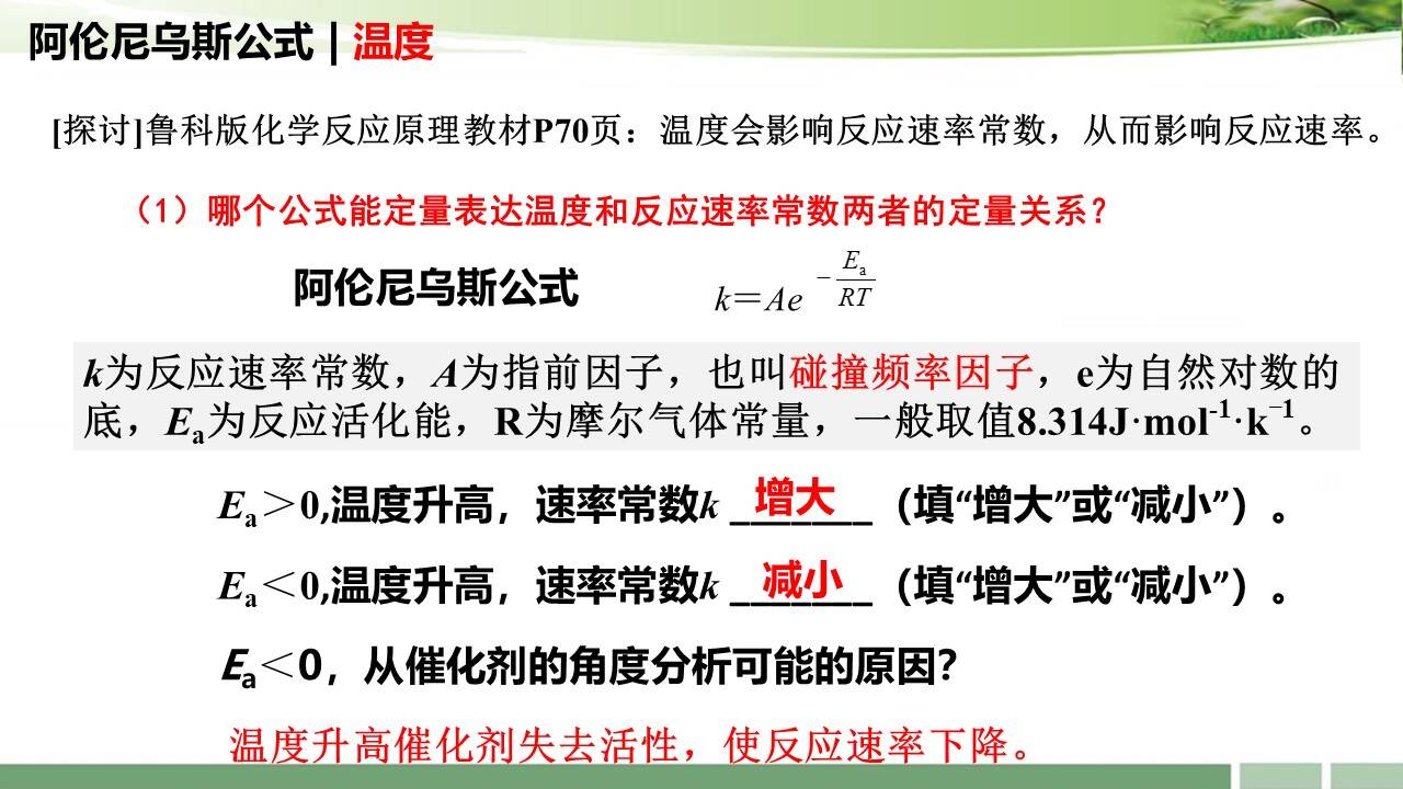 幻灯片4 【课件+教案+学案+习题】BOPPPS模型在化学核心概念建构教学中的实践-以“变量思想在阿伦尼乌斯公式中的应用”为例