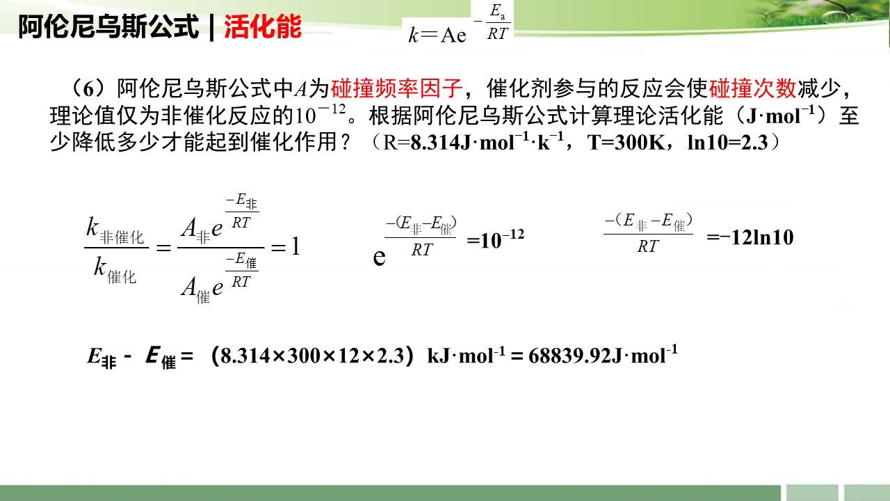 幻灯片9 【课件+教案+学案+习题】BOPPPS模型在化学核心概念建构教学中的实践-以“变量思想在阿伦尼乌斯公式中的应用”为例