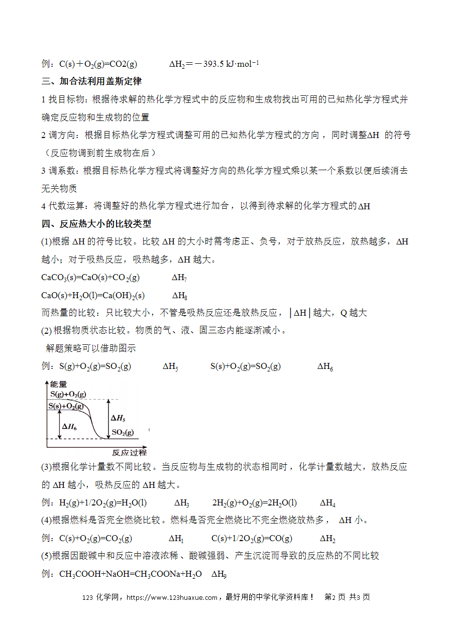 晚读材料05《化学反应热效应解题技巧》——高考化学考前速记清单