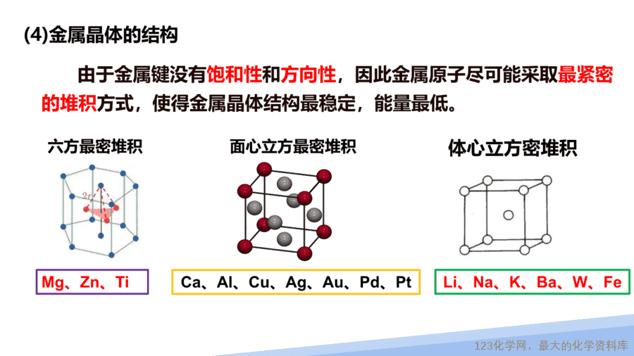 【课件】2025高二化学人教版选择性必修2《物质结构与性质》第3章第3节《金属晶体与离子晶体》第1课时