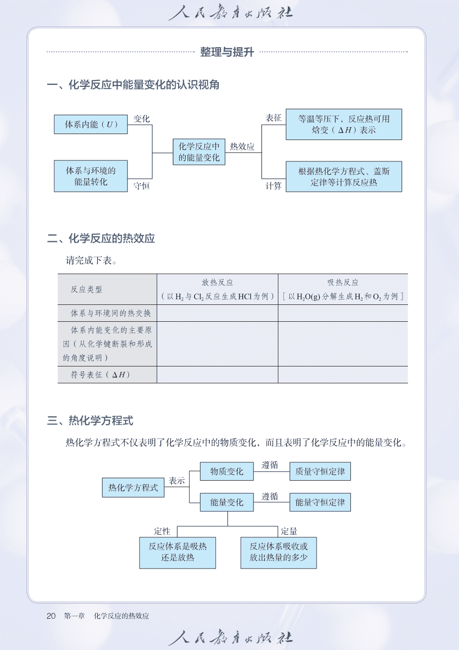 【电子课本】全网最高清最新版人教版普通高中教科书化学选择性必修1《化学反应原理》